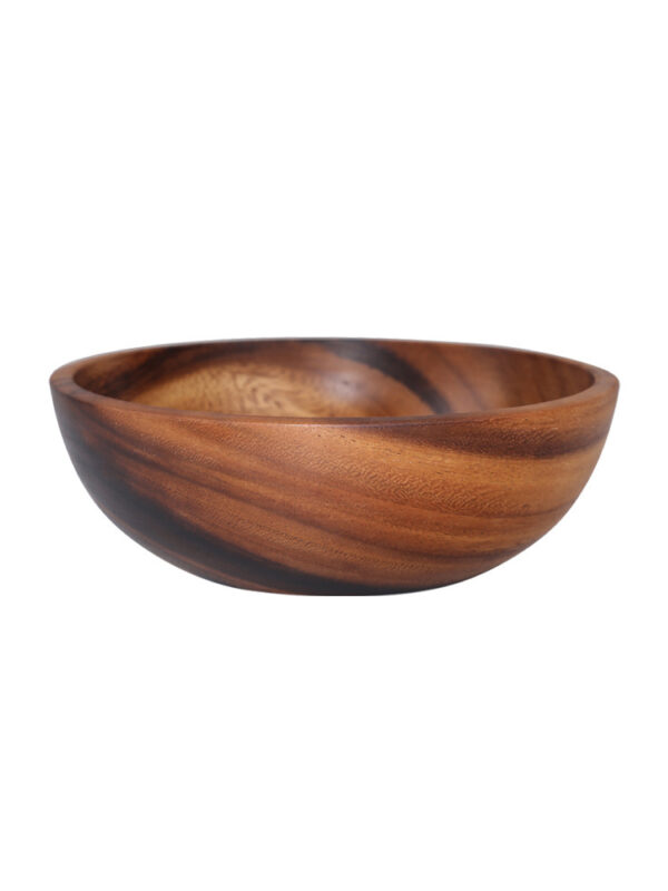 Kitchen Natural Wooden Bowl Household Fruit Bowl Salad Bowl For Home Restaurant Food Container Wooden Utensils Note The Size Hot - Image 6