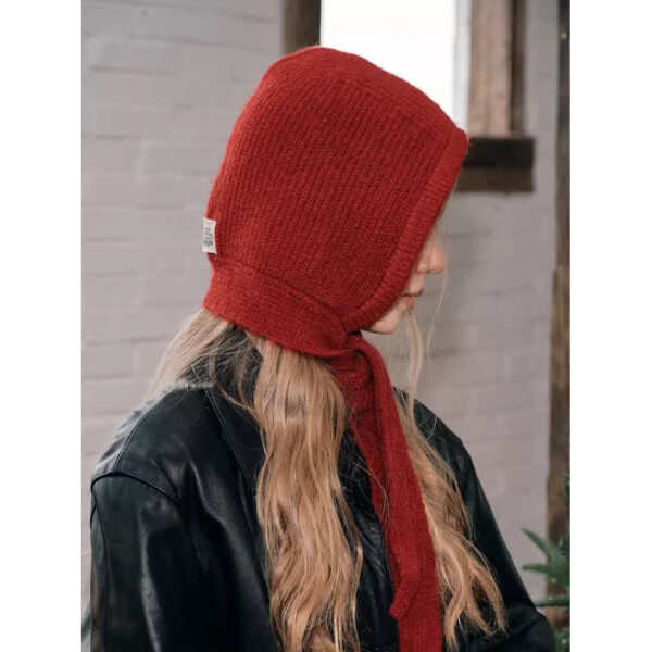 Bandage Warm Balaclava Retro Pullover Earmuffs Hat - Image 2